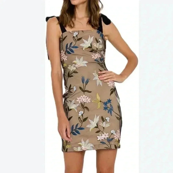 endless rose floral embroidered dress Girl's Pink and Blue Appliquéd Fish A-Line Dress